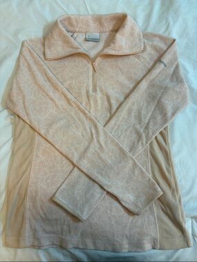 Columbia Light Peach Quarter-Zip Pullover